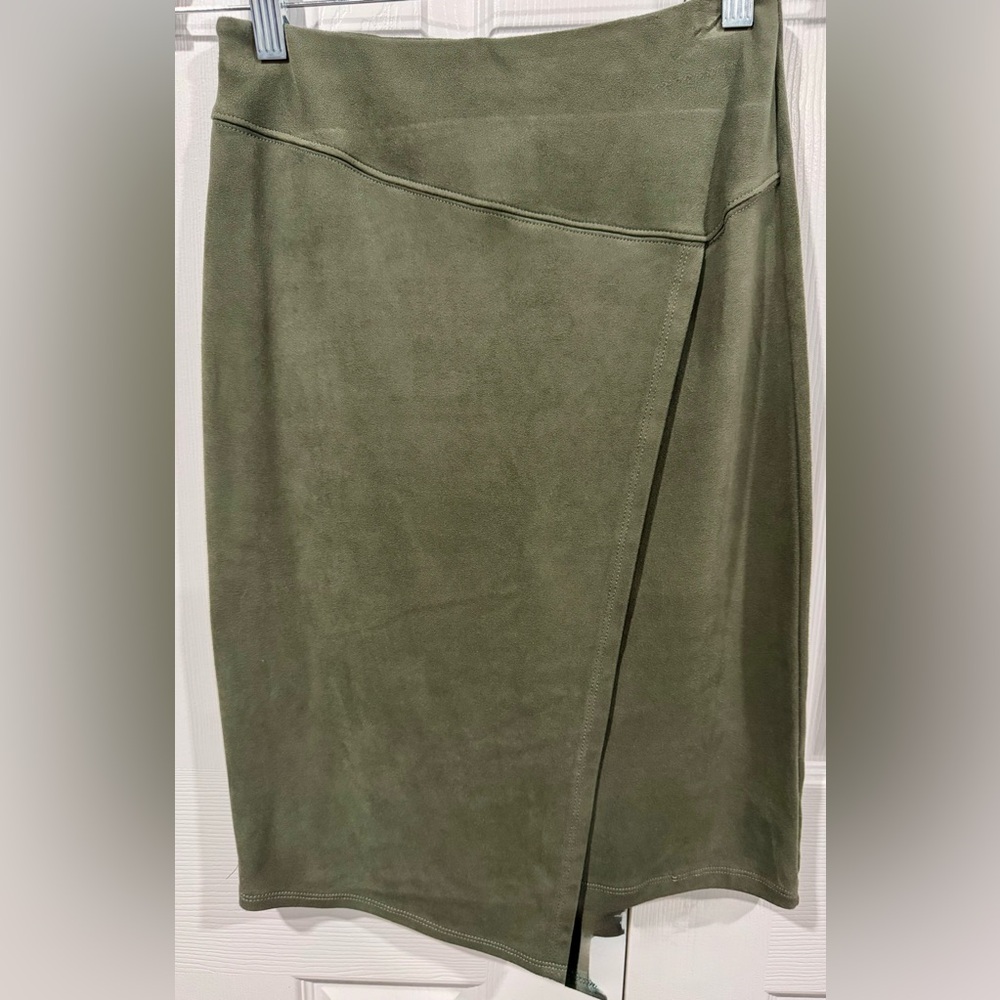 Kensie Asymmetrical Olive Skirt